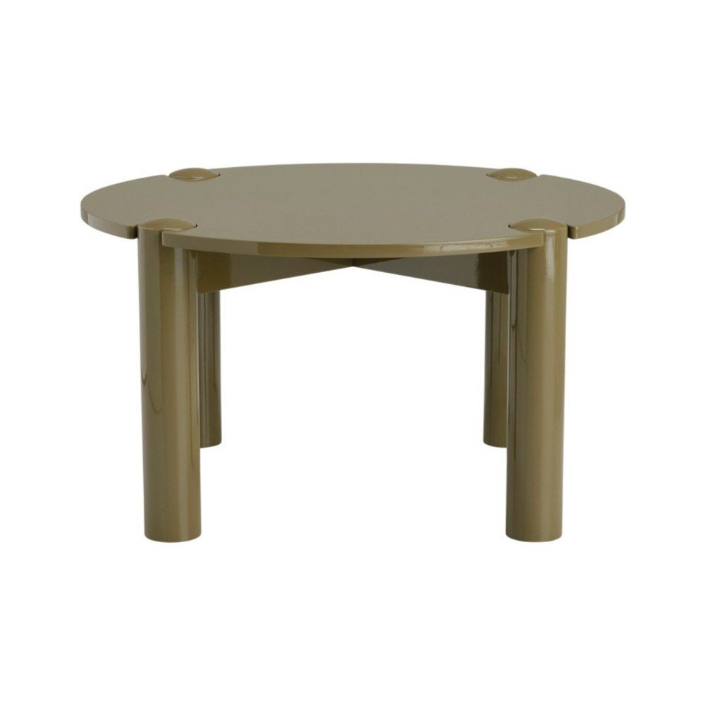 Măsuță de cafea kaki rotundă din MDF ø 80 cm Pussel – Ellos Home