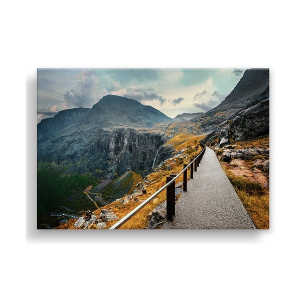 Tablou imprimat pe pânză Styler Norway Mountains, 115 x 87 cm
