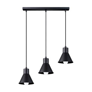 Lustră neagră cu abajur din metal 45x14 cm Martina - Nice Lamps
