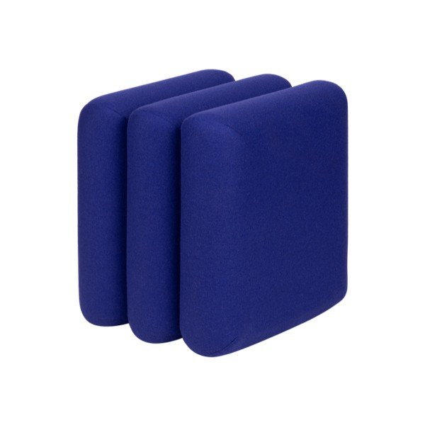 Puf albastru cu tapițerie din lână Radd – noo.ma