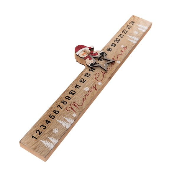 Calendar advent din lemn Dakls, lungime 40 cm