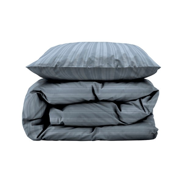 Lenjerie de pat albastru-deschis din damasc pentru pat de o persoană, extinsă 140x220 cm Noble – Södahl-image-2