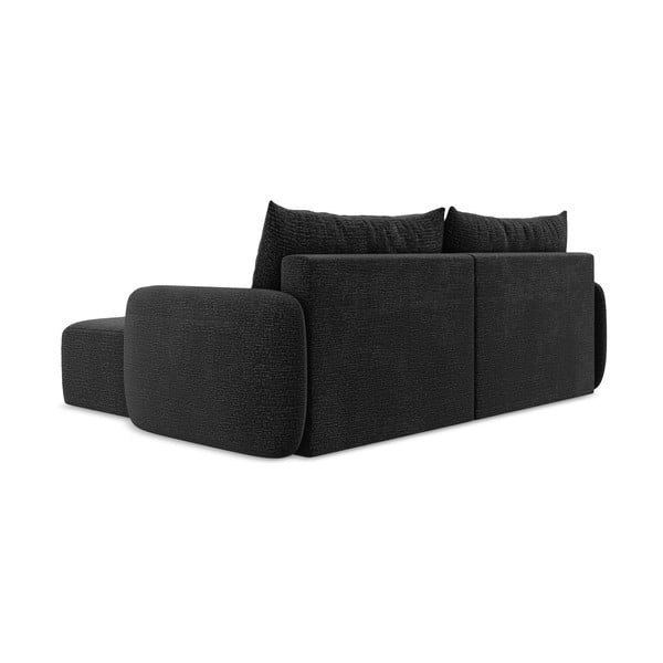 Colțar negru extensibil/cu spațiu de depozitare (cu colț pe partea dreaptă) Kalena – Makamii-image-4