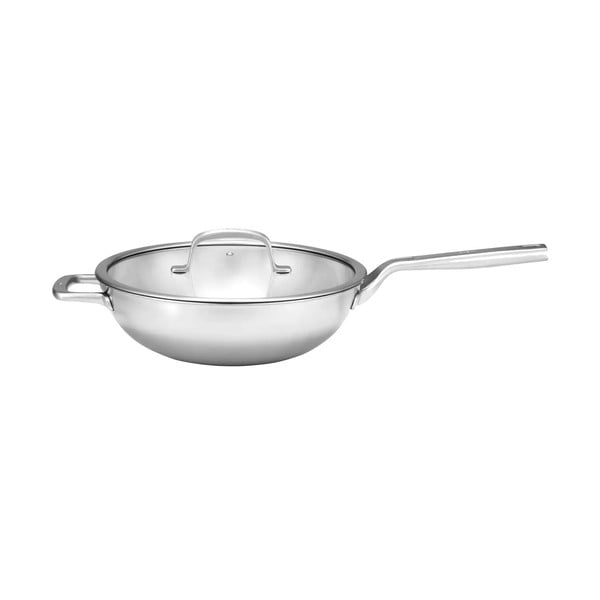Tigaie tip wok cu capac din oțel inoxidabil ø 30 cm Chili Ta – FABINI