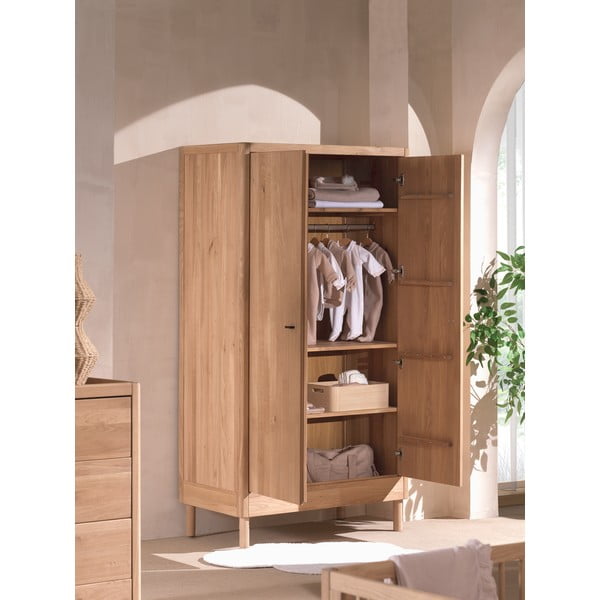 Șifonier de copii în culoare naturală din lemn de stejar 100x190x55 cm Forrest – Vipack-image-4