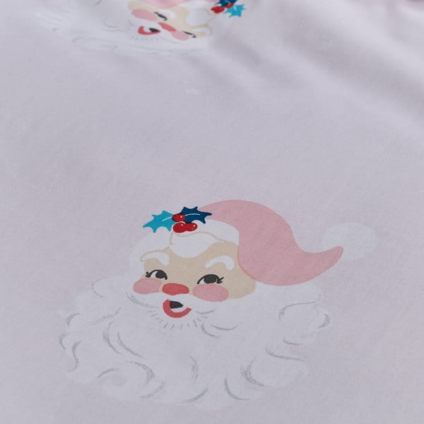 Lenjerie de pat roz pentru pat dublu 200x200 cm Vintage Christmas Santa – Catherine Lansfield-image-4