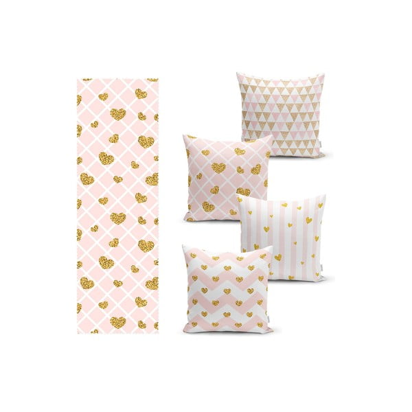 Set fețe de pernă și napron 5 buc. – Mila Home