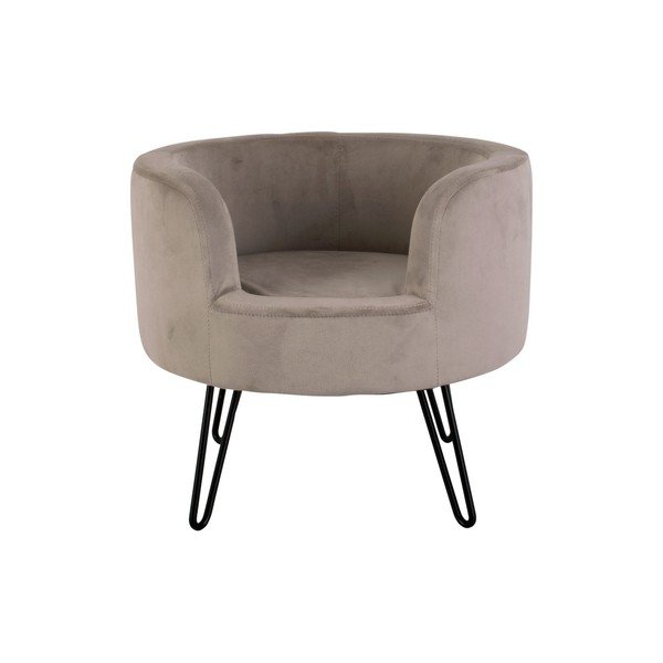 Pat din catifea pentru animale de companie Leitmotiv Throne, gri-image-2
