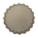 Covor în culoare naturală țesut manual rotund din lână ø 180 cm Leo Scallop – Flair Rugs