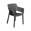Scaun de grădină gri închis din plastic Elisa – Keter