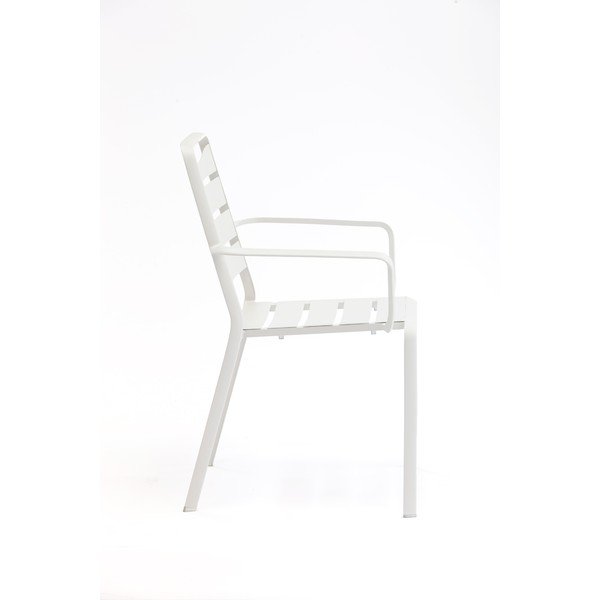 Scaune de grădină albe 4 buc. din metal Spring – Ezeis-image-1