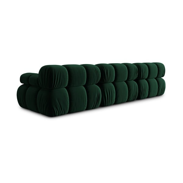 Canapea verde cu tapițerie din catifea 282 cm Bellis – Micadoni Home-image-4