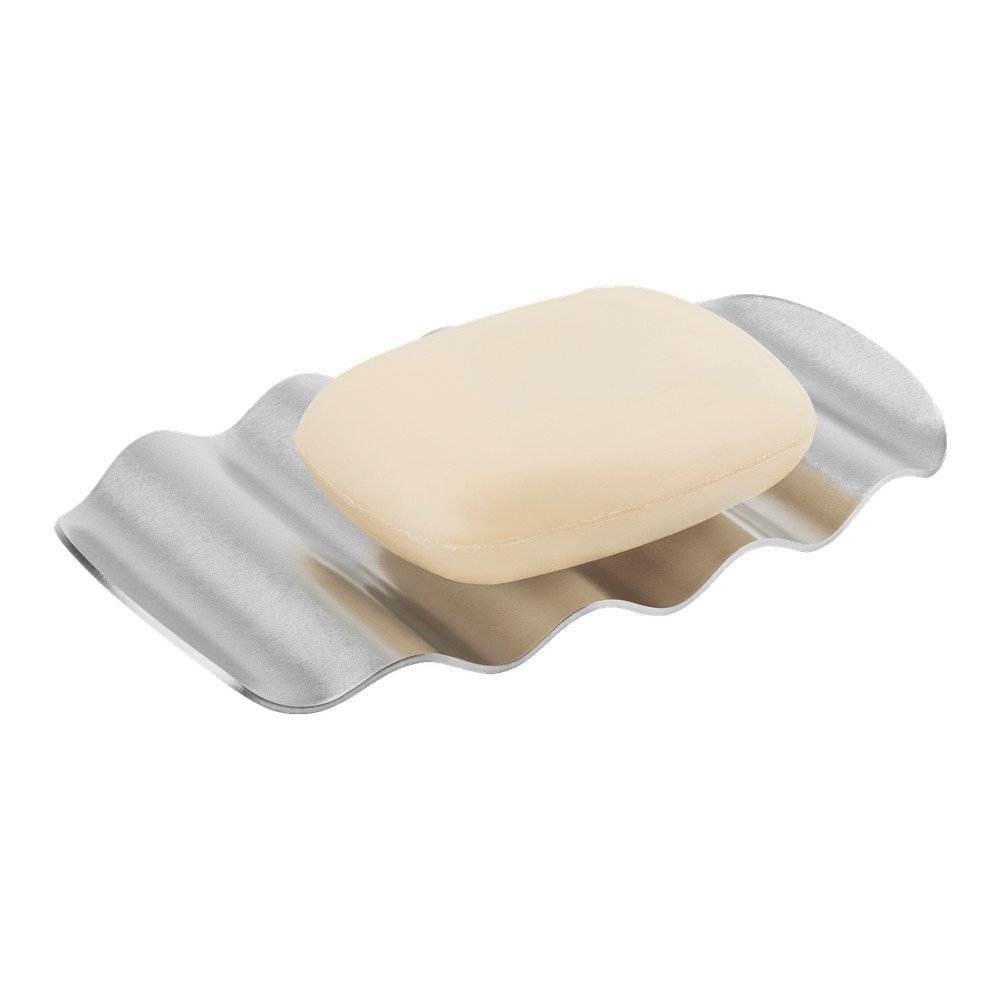 Săpunieră argintie din oțel inoxidabil Olbi – noo.ma