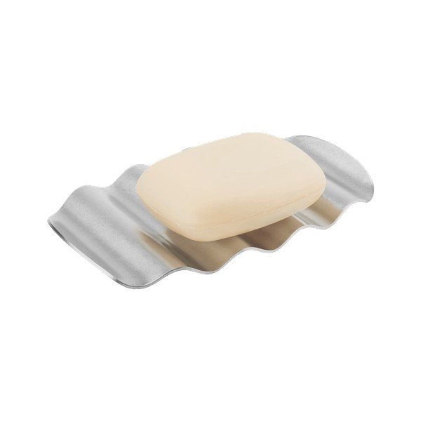 Săpunieră argintie din oțel inoxidabil Olbi – noo.ma