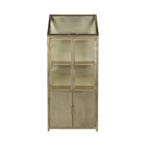 Vitrină gri din metal 64x151x35 cm Monviso – Dutchbone