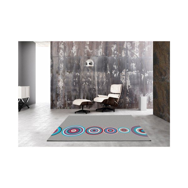 Covor Universal Boras Circles, 67 x 250 cm, gri-image-1