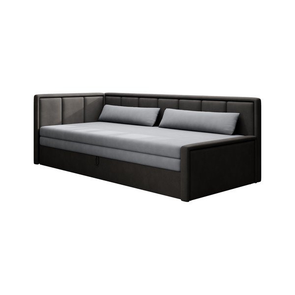 Canapea gri închis extensibilă/cu spațiu de depozitare cu tapițerie din chenille 214 cm Fulgeo – ELTAP