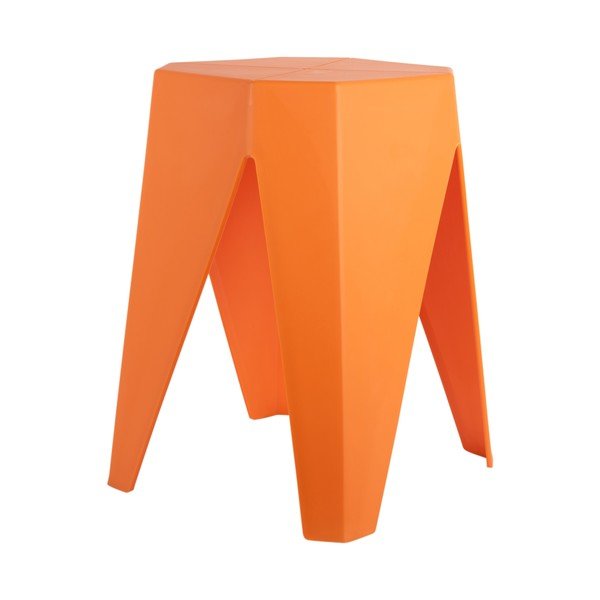 Scaun portocaliu din plastic Cherish – Leitmotiv