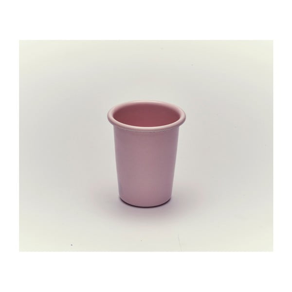 Cană emailată fără toartă Kapka Back To Basics Pastel, 250 ml, roz