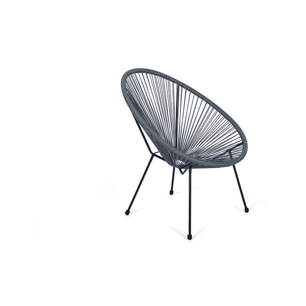 Fotoliu de grădină din ratan artificial Bonami Selection Avocado, gri-image-1