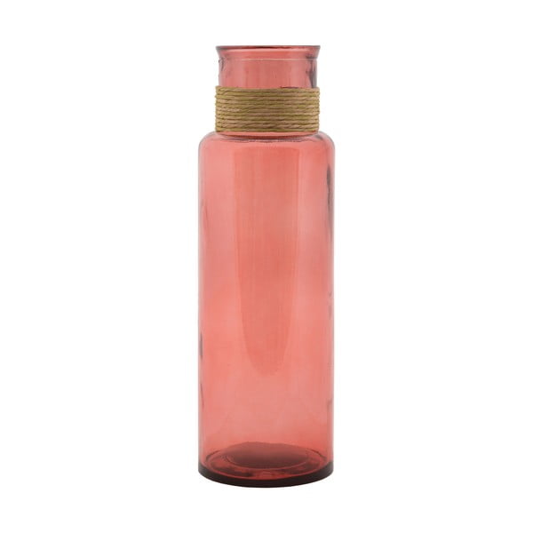 Vază din sticlă reciclată Mauro Ferretti Rope Noa, roz