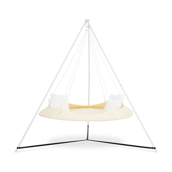 Leagăn de grădină crem cu suport - Hangout Pod-image-1