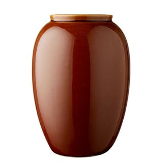 Vază din gresie ceramică Bitz, înălțime 25 cm, portocaliu închis