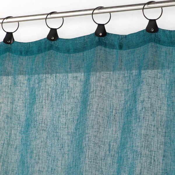 Perdea albastră din voal 140x240 cm Linka – douceur d'intérieur-image-1