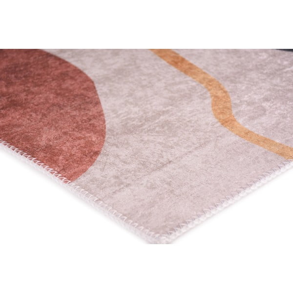 Covor tip traversă albastru-crem lavabil 80x200 cm – Vitaus-image-2