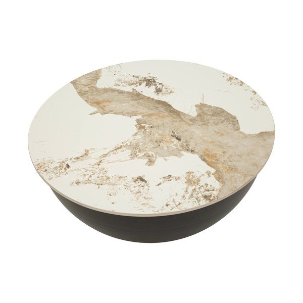 Măsuță de cafea maro rotundă din metal ø 73 cm Glam – Mauro Ferretti-image-2