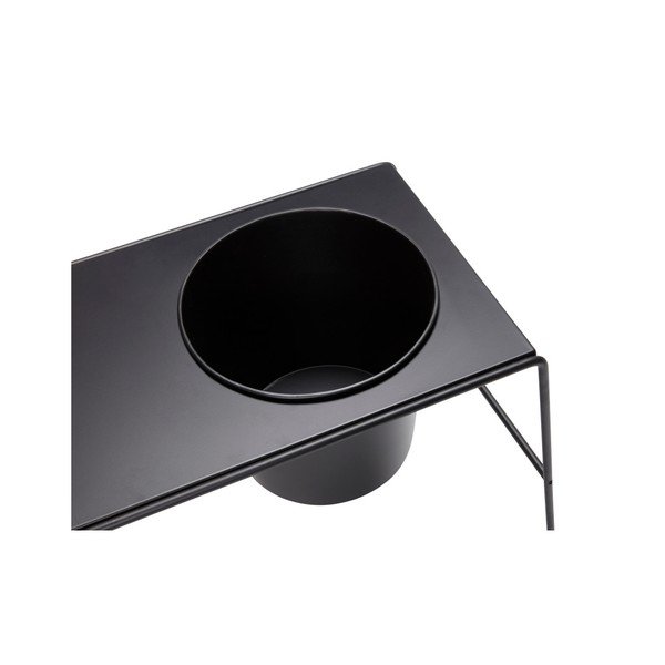 Masă de cafea metalică cu ghiveci incorporat Hübsch Metal, negru-image-2