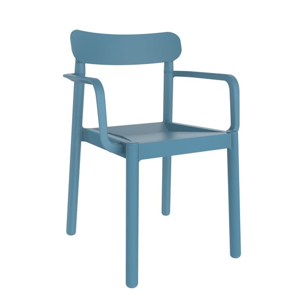 Set 4 scaune de grădină cu cotierei Resol Elba, albastru