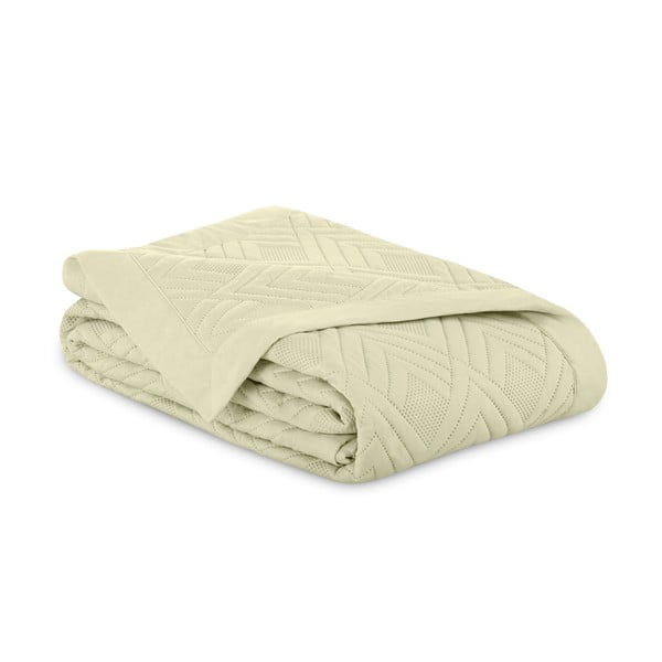 Cuvertură bej matlasată din microfibră 220x240 cm Ophelia – Restilo