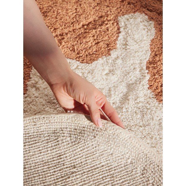 Covor pentru copii portocaliu/crem lavabil/țesut manual din bumbac 140x200 cm Snuggle Doro – Hanse Home-image-4