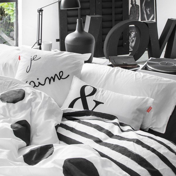 Set 2 fețe de pernă din bumbac Blanc Star-image-1