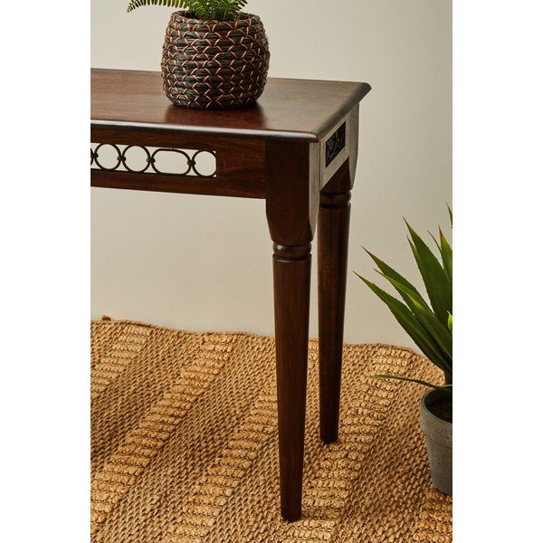 Masă consolă în culoare naturală închisă din lemn de palisandru 45x120 cm Srina – Premier Housewares-image-4