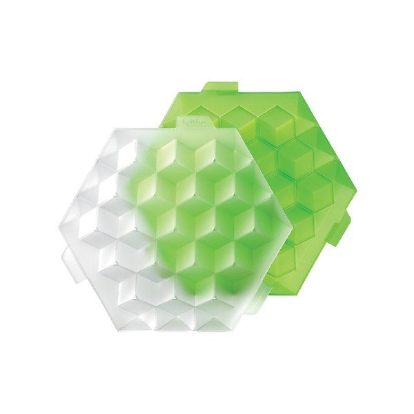 Formă din silicon pentru gheață Lékué Ice Cube, verde-image-3