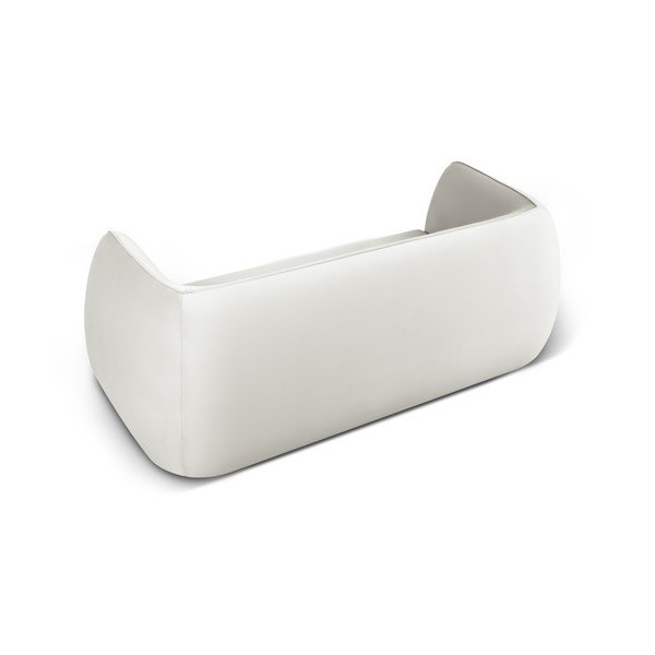 Canapea bej cu tapițerie din catifea 190 cm Lando – Micadoni Home-image-3