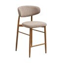 Scaun de bar bej/în culoare naturală tapițat (înălțime șezut 65 cm) Levanto – House Nordic