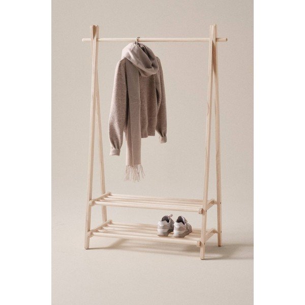 Suport pentru haine în culoare naturală deschisă din lemn de pin 100x150x41 cm Cole – Jotex-image-1