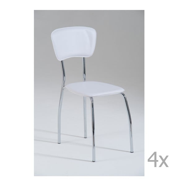 Set 4 scaune Castagnetti Mello, alb