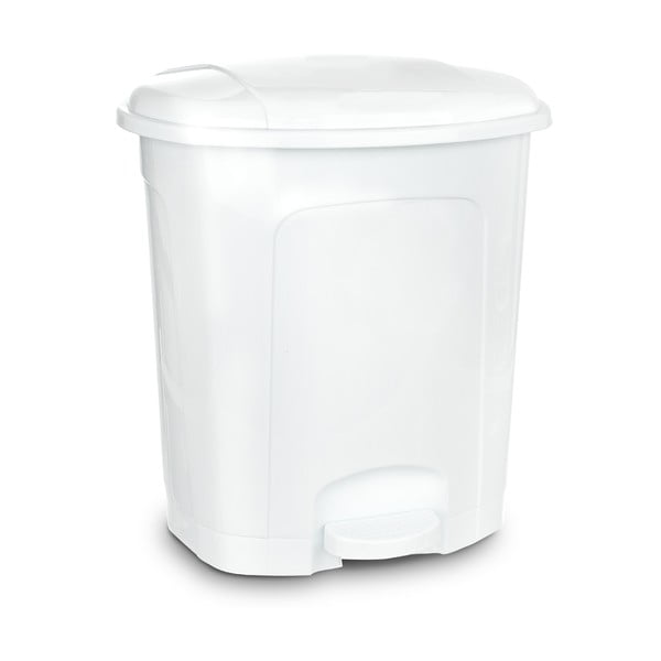Coș de gunoi alb cu pedală din plastic 30 l – Orion