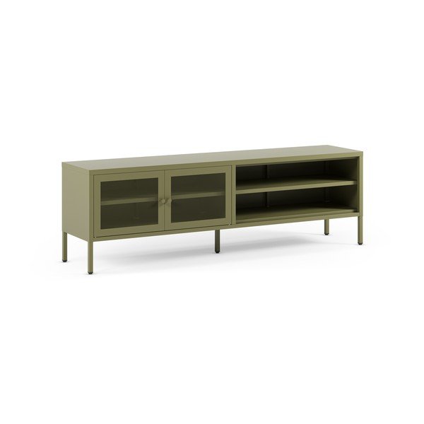 Comodă TV verde din metal 160x50x35 cm Fayna – Marckeric-image-2