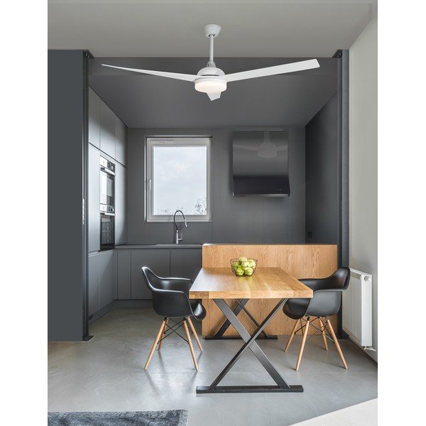 Plafonieră alb mat LED din metal cu abajur din sticlă Flow – Nova Luce-image-1