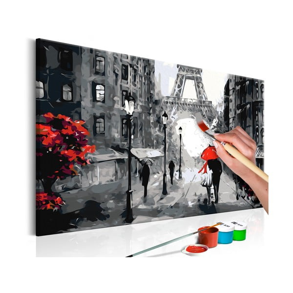 Set de pânze, vopseluri şi perii DIY Artgeist Paris Love, 60 x 40 cm