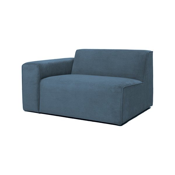 Modul pentru canapea albastru cu tapițerie din catifea reiată  (cu colț pe partea stângă ) Sting – Scandic-image-1