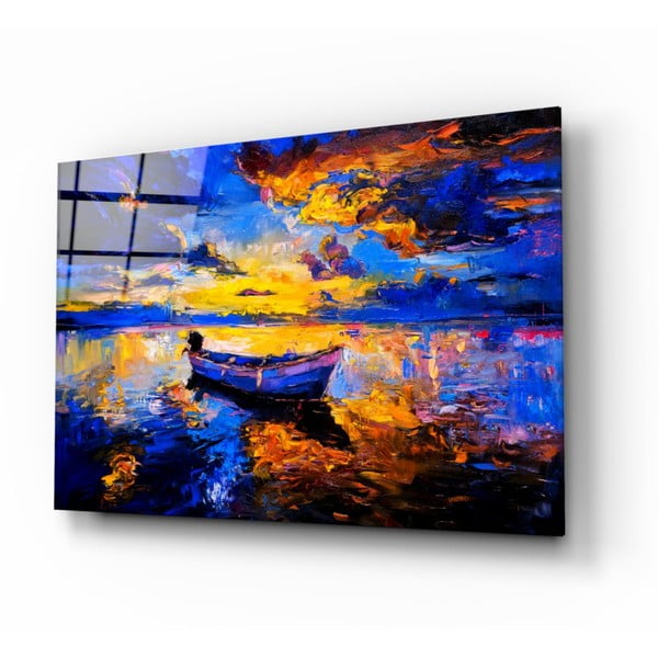Tablou din sticlă Insigne Navy Blue Sunset, 72 x 46 cm