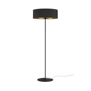 Lampadar cu detaliu auriu Bulb Attack Tres XL, ⌀ 45 cm, negru