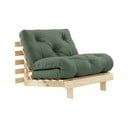 Fotoliu variabil KARUP Design Roots Raw/Olive Green, verde