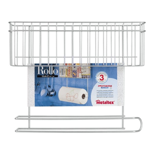 Stand adițional cu raft și suport pentru prosoapele de bucătărie Metaltex Rollo-image-2